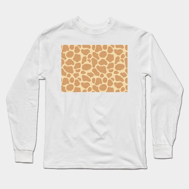 Giraffe Fur Pattern Long Sleeve T-Shirt by Photomisak72